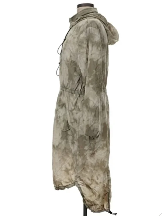 Wild Fable Lightweight Women's Hooded Forest Green Long Sleeve Rain Coat.Small - Picture 7 of 13